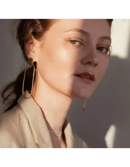 PLATTITUDE earrings Minimalist, handcrafted - Monom