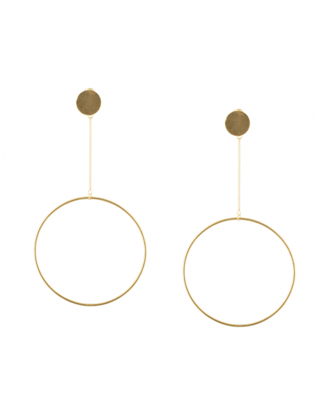 OVERSIZED CIRCLE earrings  Minimalist, handcrafted - Monom