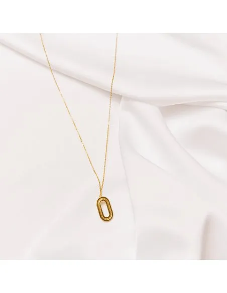 Labyrinth Oval Small Pendant Minimalist, handcrafted - Monom