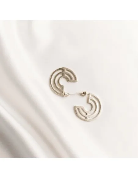 Introspect Circle Hoops earrings  Minimalist, handcrafted - Monom