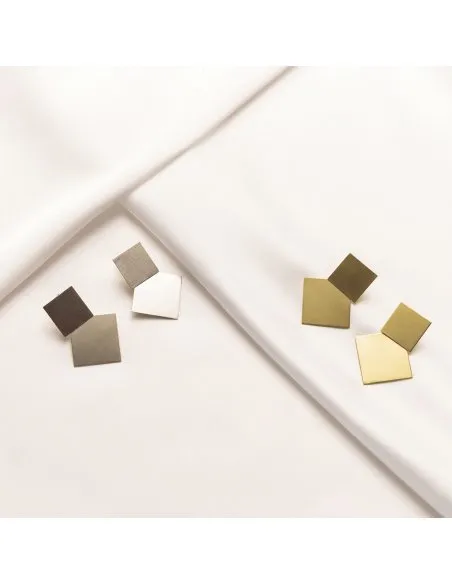 PLATTITUDE earrings Minimalist, handcrafted - Monom
