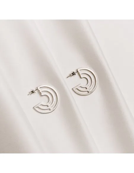 Introspect Circle Hoops earrings  Minimalist, handcrafted - Monom