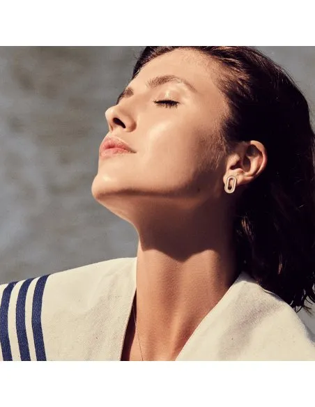 Labyrinth Small Oval earrings  Minimalist, handcrafted - Monom