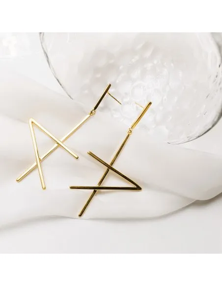 ALPHABET RHYTHM earrings Minimalist, handcrafted - Monom