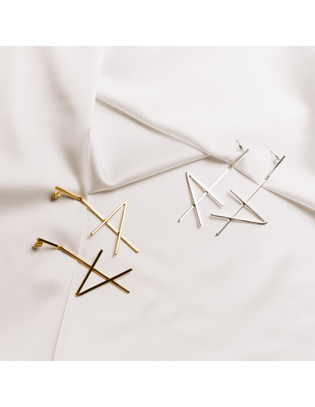 ALPHABET RHYTHM earrings Minimalist, handcrafted - Monom