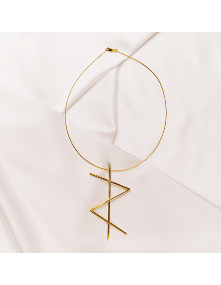 ALPHABET STRENGTH necklace Minimalist, handcrafted - Monom