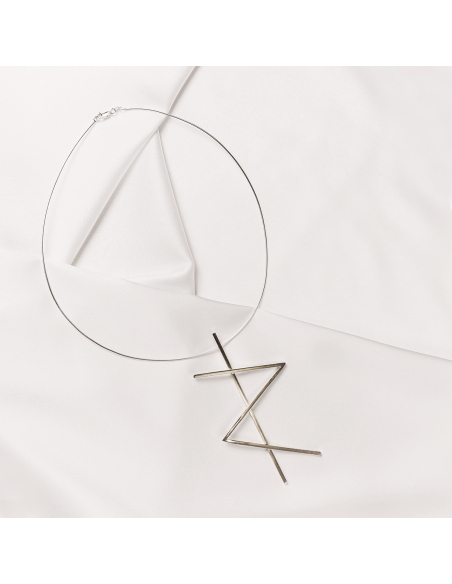 ALPHABET STRENGTH necklace Minimalist, handcrafted - Monom