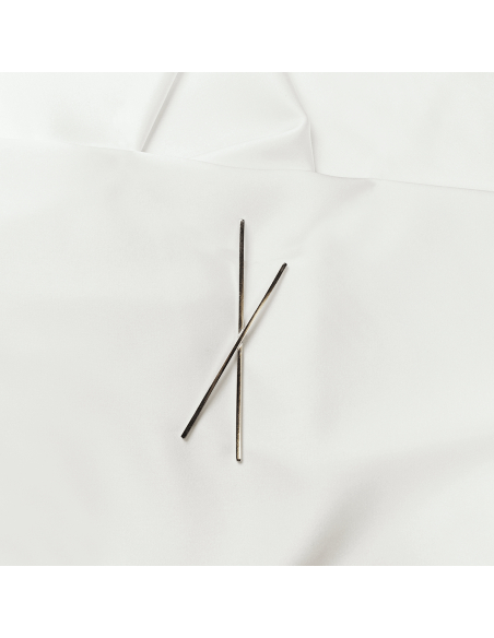 Brosa ALPHABET X Minimal, realizata manual. - Monom