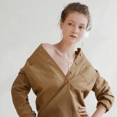 ALPHABET RHYTHM necklace Minimalist, handcrafted - Monom 2