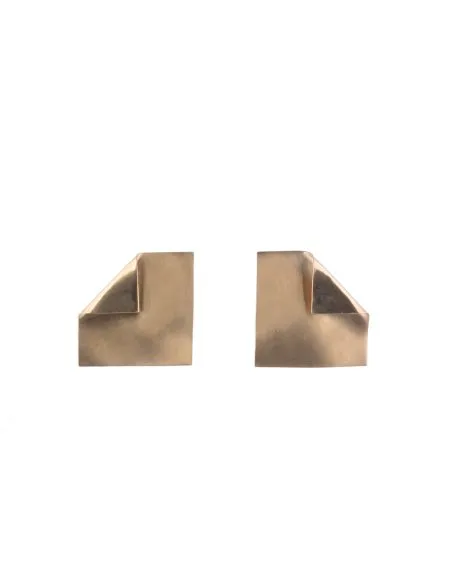 IMPERFECT SQUARE earrings Minimalist, handcrafted - Monom