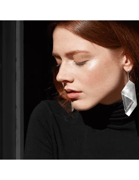 Cercei IMPERFECT LEAF Minimal, realizati manual - Monom