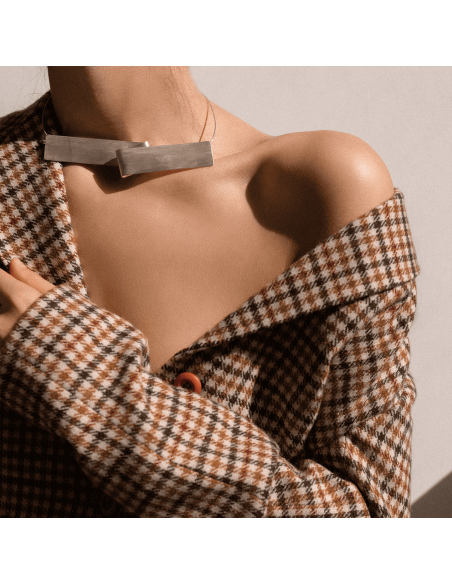 IMPERFECT BAND necklace Minimalist, handcrafted - Monom