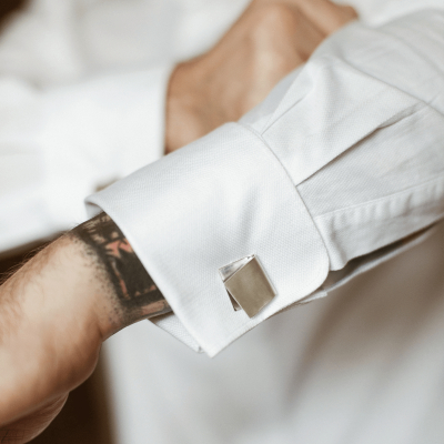 IMPERFECT FOLDED cufflinks Minimalist, handcrafted - Monom 2