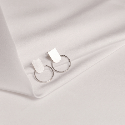 PLATTITUDE Combo Small Minimal Earrings, Handmade by Monom