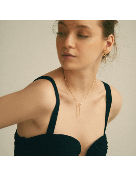 Colier LINIA small Minimal, realizat manual. - Monom