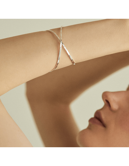 Bratara ALPHABET X Minimal, realizata manual. - Monom