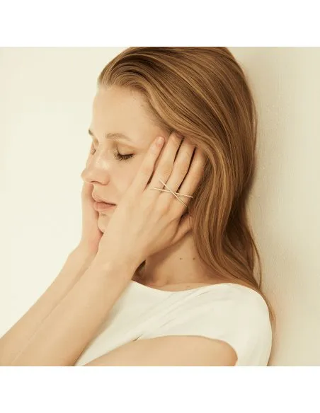 Inel ALPHABET X Minimal, realizat manual. - Monom