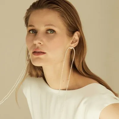 Labyrinth Cala Minimal Earrings, Handmade by Monom