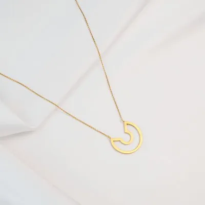 Labyrinth Introspect Minimal Necklace, Handmade by Monom
