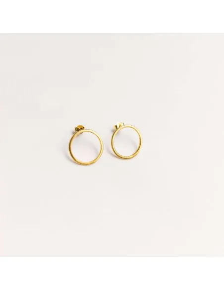 PLATTITUDE EMPTY CIRCLES Minimal Earrings, Handmade by Monom