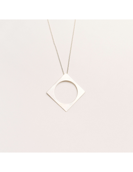 PLATTITUDE S-CIRCLED Minimal Necklace, Handmade by Monom