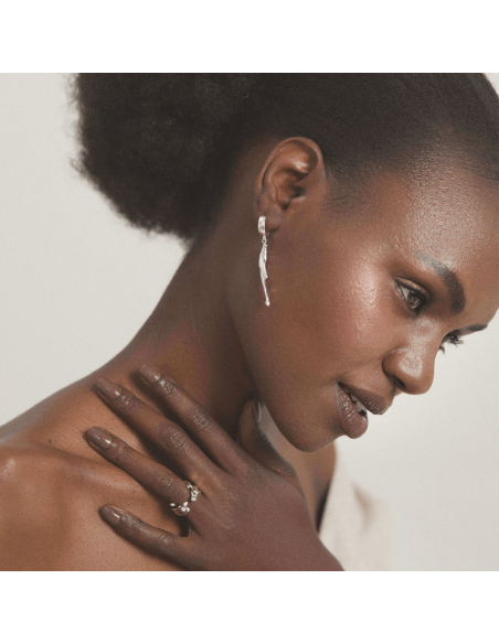 AVA CREOLE Minimal Earrings, Handmade by Monom