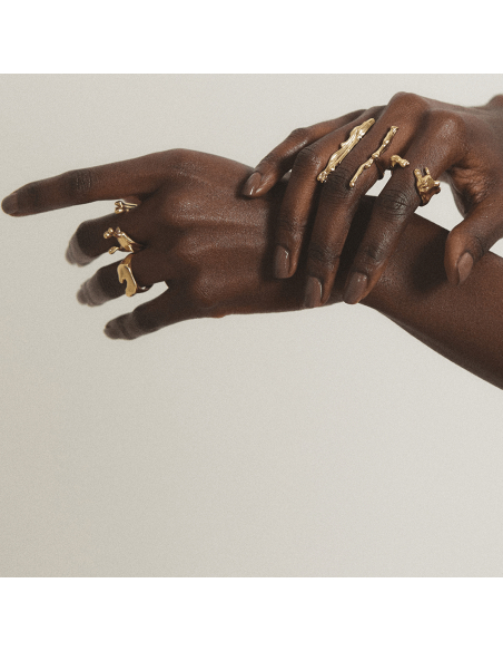 AVA DUO Minimal Ring, handcrafted. - Monom