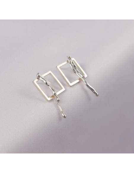 Cercei AVA squared Minimal, realizati manual. - Monom