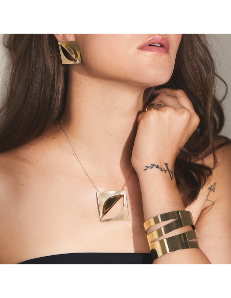 Etala Necklace Folded, minimal, handcrafted - Monom