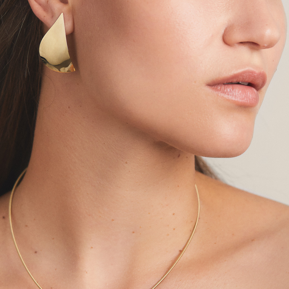 Etala Petal Earrings, minimal, handcrafted - Monom