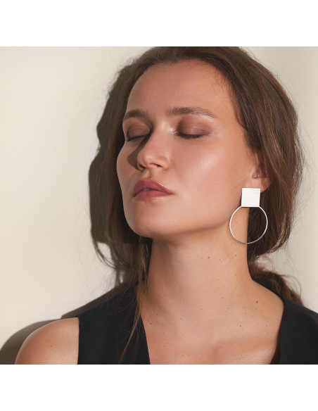 Cercei PLATTITUDE CIRCLED Minimal, realizati manual - Monom