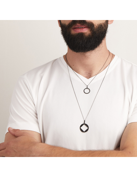 PLATTITUDE C-SQUARED Minimal Necklace, Handmade by Monom