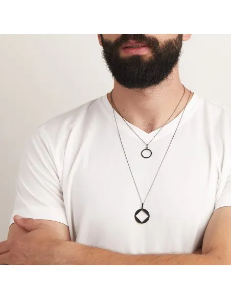 PLATTITUDE C-SQUARED Minimal Necklace, Handmade by Monom