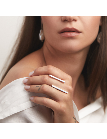 Linia Duo Minimal Ring, handcrafted. - Monom