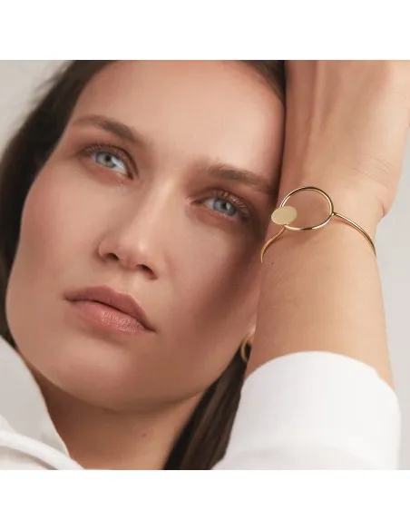 Bratara PLATTITUDE CIRCLED design minimal, realizata manual. - Monom