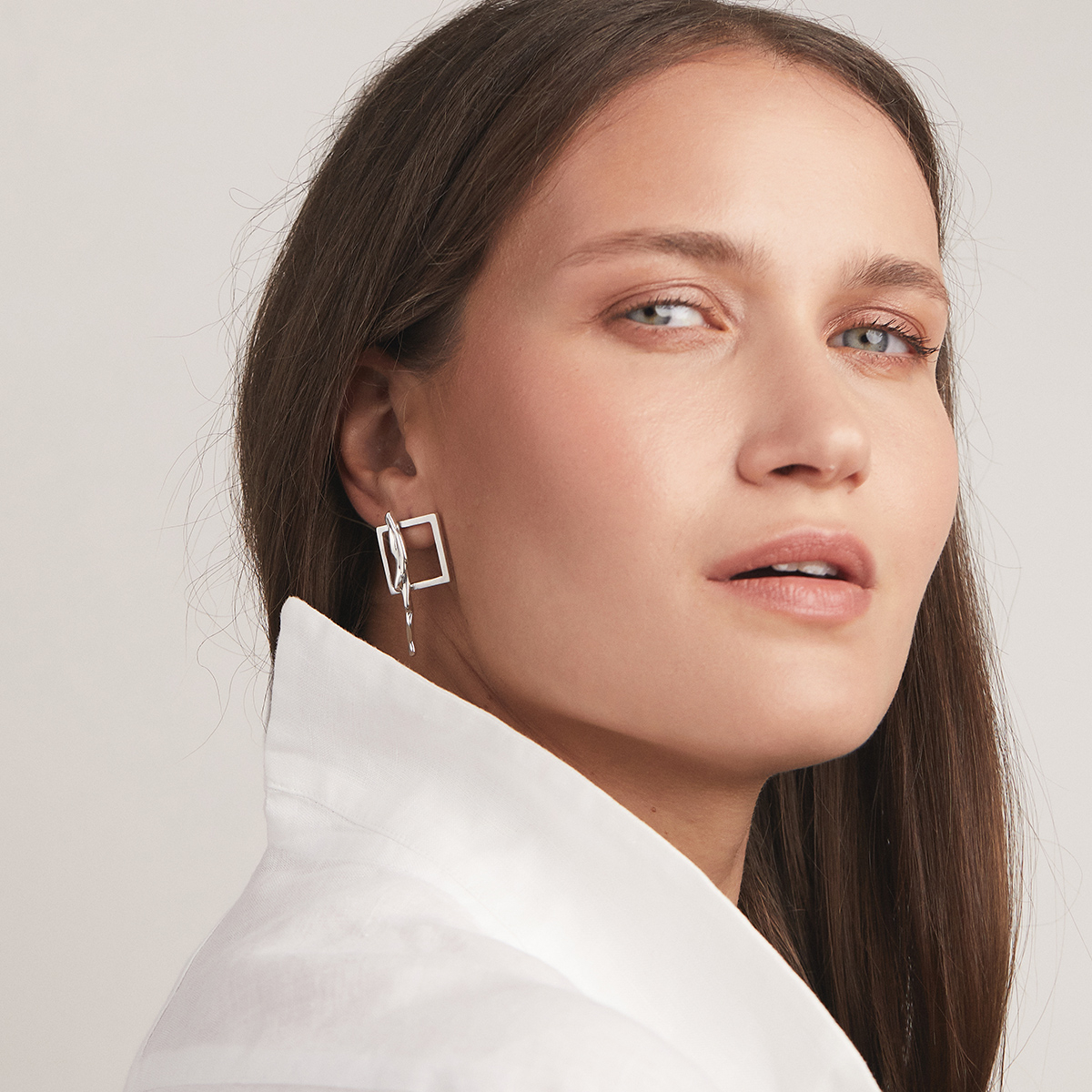 AVA squared Minimal Earrings, Handmade by Monom 2