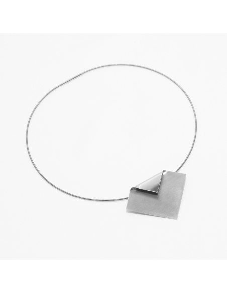 IMPERFECT SQUARE necklace Minimalist, handcrafted - Monom