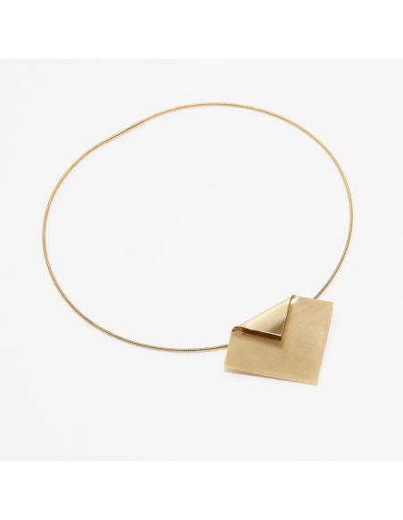 IMPERFECT SQUARE necklace Minimalist, handcrafted - Monom