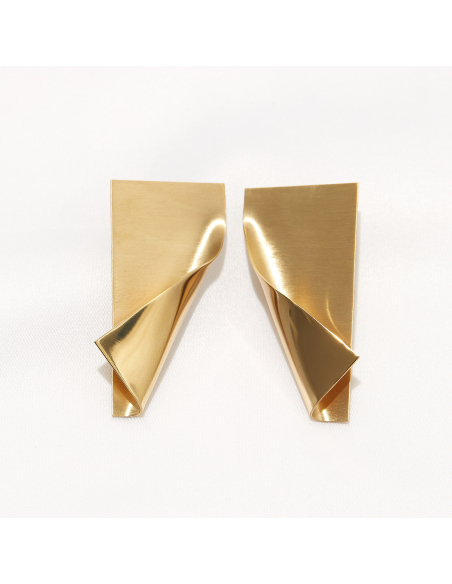 IMPERFECT RECTANGLE earrings Minimalist, handcrafted - Monom