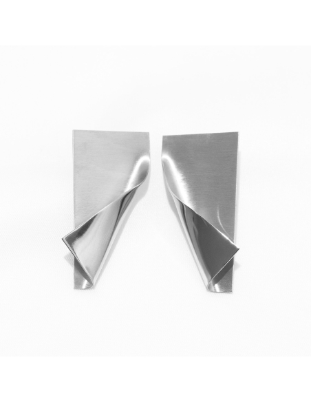 IMPERFECT RECTANGLE earrings Minimalist, handcrafted - Monom