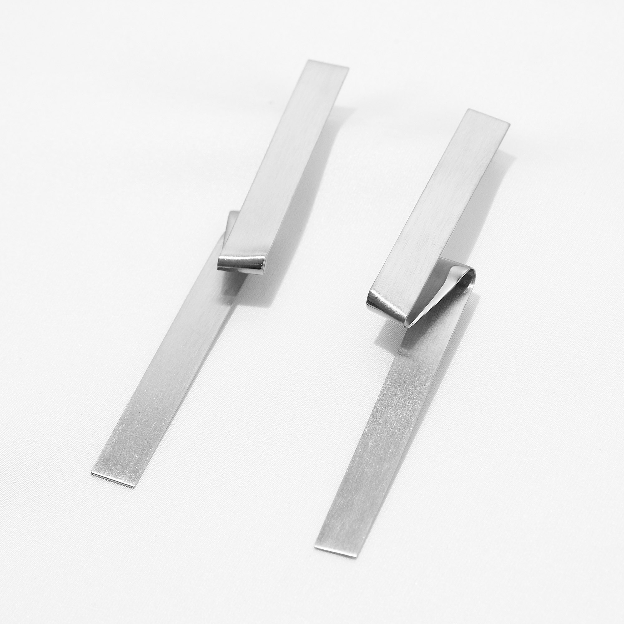 IMPERFECT BAND earrings  Minimalist, handcrafted - Monom