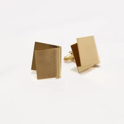 IMPERFECT FOLDED cufflinks Minimalist, handcrafted - Monom