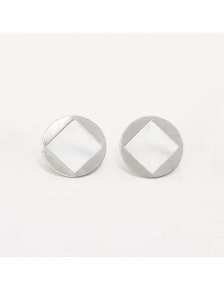 PLATTITUDE earrings Minimalist, handcrafted - Monom