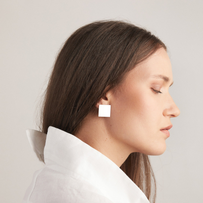 Plattitude Square Earrings