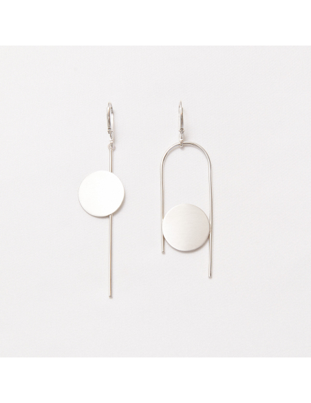 PLATTITUDE earrings Minimalist, handcrafted - Monom