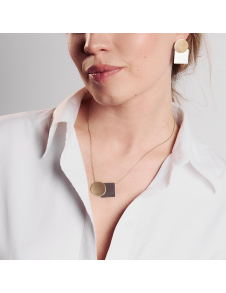 PLATTITUDE earrings Minimalist, handcrafted - Monom