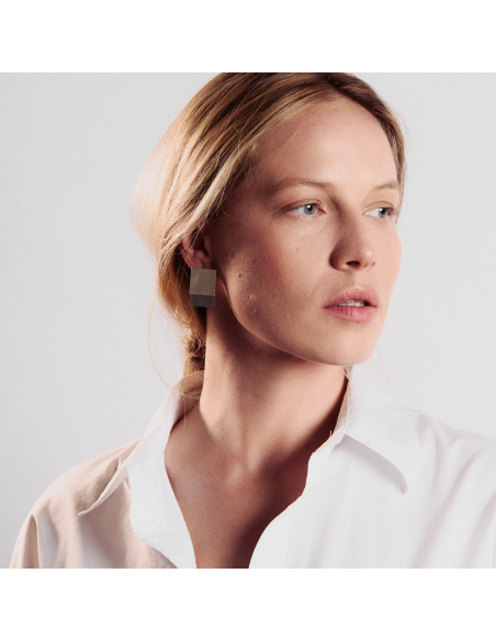 PLATTITUDE earrings Minimalist, handcrafted - Monom