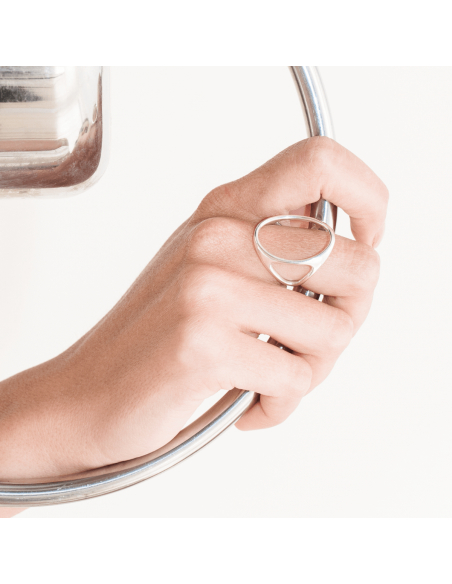 Inel Triovale Minimal, realizat manual. - Monom