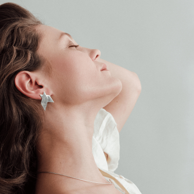 Cercei ALPHABET STRENGTH Minimalism, realizati manual. - Monom